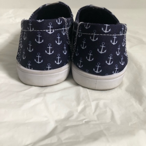 Tommy Bahama Women’s Size 8.5 Blue Nautical Anchor Slip on Shoes - Picture 5 of 11